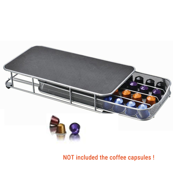 4 Rows Holder Home Storage Drawer Appliance Parts Organizer Base Coffee Pod For 40pcs Capsules